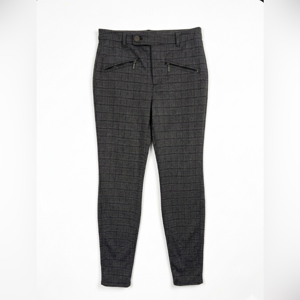 Simply Vera Vera Wang Gray Plaid Skinny Pants Small S Zip Pockets
